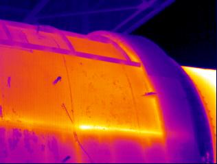 thermal image of kiln shell temperature